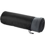 Huggy fleece plaid blanket with carry pouch 150x120 cm Anthracite