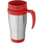 Sanibel 400 ml insulated mug Silver/red