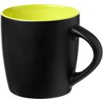 Riviera 340 ml ceramic mug, black Black, lime