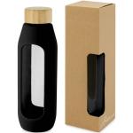 Tidan 600 ml Flasche aus Borosilikatglas mit Silikongriff Schwarz