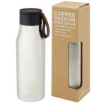 Ljungan 500 ml Kupfer-Vakuum Isolierflasche mit PU Kunststoffband und Deckel Silber