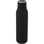 Marka 600 ml Kupfer-Vakuum Isolierflasche mit Metallschlaufe Schwarz