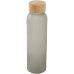 Lume 500 ml Flasche aus mattiertem Kalknatronglas mit Bambusdeckel Grau