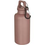Oregon 400 ml einfarbige RS-zertifizierte Trinkflasche aus recyceltem Kunststoff mit Karabinerhaken Altrosa