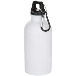 Oregon 400 ml sublimation RCS recycled single wall stainless steel water bottle with carabiner White