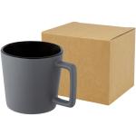 Cali 370 ml ceramic mug with matt finish Black/gray