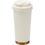 Hampton 480 ml RCS recycled stainless steel double wall vacuum insulated tumbler Cream
