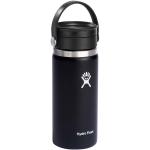 Hydro Flask Wide Mouth 473 ml insulated stainless steel tumbler with Flex Sip™ lid Black
