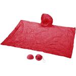 Xina rain poncho in storage ball with keychain Red