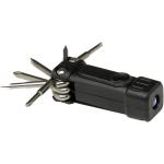 Octo 8-in-1 Schraubenzieher-Set aus recyceltem RCS Kunststoff mit Taschenlampe Schwarz