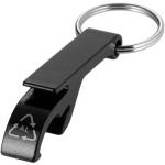 Tao RCS recycled aluminium bottle and can opener with keychain Black