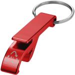 Tao RCS recycled aluminium bottle and can opener with keychain Red
