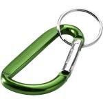 Timor RCS recycled aluminium carabiner keychain Green