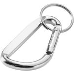 Timor RCS recycled aluminium carabiner keychain Silver