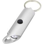 Flare IPX-LED-Lampe und Flaschenöffner aus recyceltem Aluminium mit Schlüsselanhänger Silber