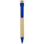 Rattan bamboo and recycled plastic ballpoint pen (black ink) Aztec blue