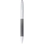 Winona ballpoint pen with carbon fibre details Silver grey