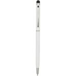 Ore aluminium ballpoint pen with stylus (blue ink) White