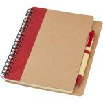 Priestly A6 Recycling Notizbuch mit Stift, natur Natur,rot