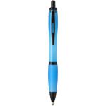 Nash recycled plastic ballpoint pen with black trims (black ink) Aqua