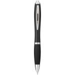 Nash ballpoint pen with coloured barrel and grip Black