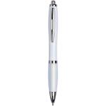 Nash ballpoint pen with coloured barrel and grip White