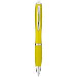 Nash ballpoint pen with coloured barrel and grip Yellow