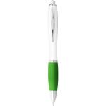 Nash Kugelschreiber weiß mit farbigem Griff, weiß Weiß, lindgrün