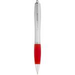 Nash Kugelschreiber silbern mit farbigem Griff Silber/rot