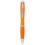 Nash Kugelschreiber mit farbigem Schaft und Griff (blaue Mine) Orange