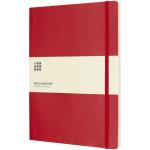 Moleskine Classic XL soft cover notebook - ruled Coral red