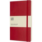 Moleskine Classic L soft cover notebook - ruled Coral red