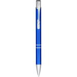 Moneta Druckkugelschreiber aus eloxierterm Aluminium (blaue Mine) Blau