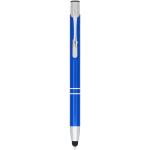 Moneta anodized aluminium click stylus ballpoint pen (blue ink) Dark blue