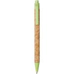 Midar cork and wheat straw ballpoint pen Apple green