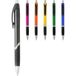 Turbo ballpoint pen with rubber grip, green Green, black