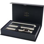 Parker IM achromatic ballpoint and rollerball pen set with gift box (black/blue ink) Black