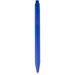 Chartik monochromatic recycled paper ballpoint pen with matte finish Aztec blue
