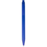 Chartik monochromatic recycled paper ballpoint pen with matte finish (black ink) Aztec blue