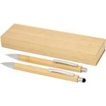 Oblys bamboo ballpoint pen and mechanical pencil set (black ink) Nature
