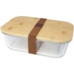 Roby glass lunch box with bamboo lid Transparent