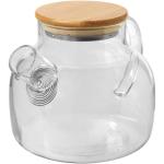 Zen Teekanne mit Sieb und Deckel aus Bambus Transparent