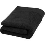 Nora 550 g/m² cotton towel 50x100 cm Black