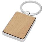 Mauro beech wood rectangular keychain Nature