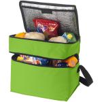 Oslo 2-zippered compartments cooler bag 13L Lime