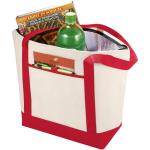 Lighthouse non-woven cooler tote 21L, nature Nature,red