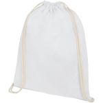Oregon 100 g/m² cotton drawstring bag 5L White