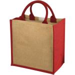 Chennai Jute Tragetasche 16L, natur Natur,rot