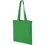 Madras 140 g/m² cotton tote bag 7L Light green
