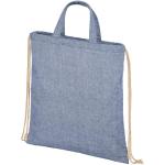Pheebs 210 g/m² recycled drawstring bag 6L Heather Blue